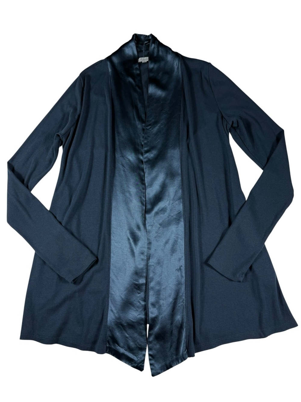 PJ Harlow Shelby Ribbed Knit Lounge Cardigan Wrap, M